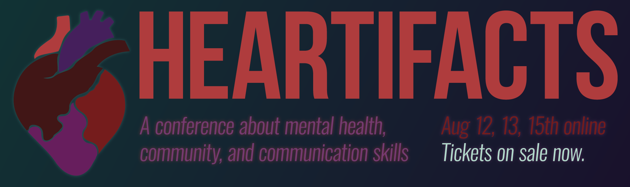 Heartifacts 2020 – mental health and community building for software pros – August 12-15, 2020